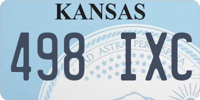 KS license plate 498IXC