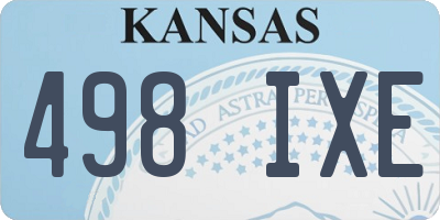 KS license plate 498IXE