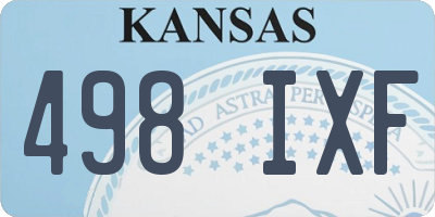 KS license plate 498IXF