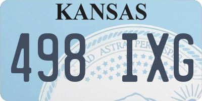 KS license plate 498IXG