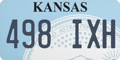 KS license plate 498IXH