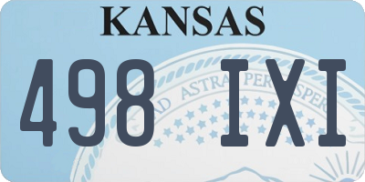 KS license plate 498IXI