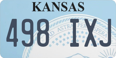 KS license plate 498IXJ