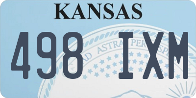 KS license plate 498IXM