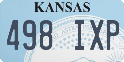 KS license plate 498IXP