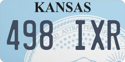 KS license plate 498IXR