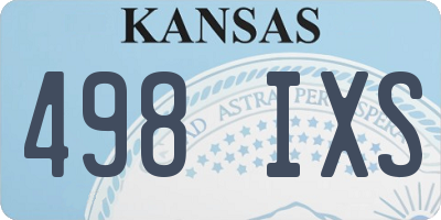 KS license plate 498IXS