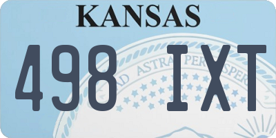 KS license plate 498IXT