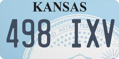 KS license plate 498IXV