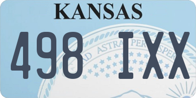 KS license plate 498IXX