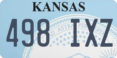 KS license plate 498IXZ