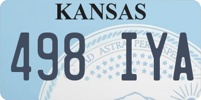 KS license plate 498IYA