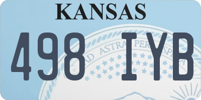 KS license plate 498IYB