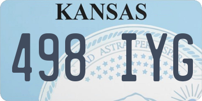 KS license plate 498IYG