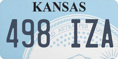 KS license plate 498IZA