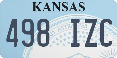 KS license plate 498IZC