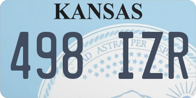 KS license plate 498IZR