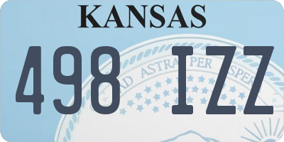 KS license plate 498IZZ