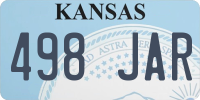 KS license plate 498JAR