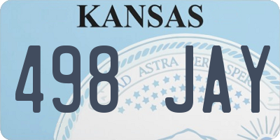 KS license plate 498JAY