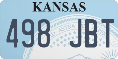 KS license plate 498JBT