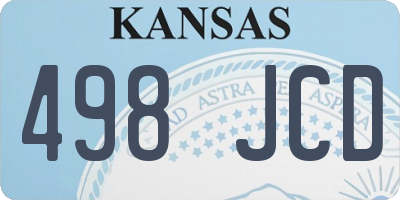 KS license plate 498JCD