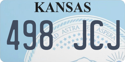 KS license plate 498JCJ