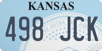 KS license plate 498JCK