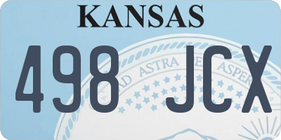 KS license plate 498JCX
