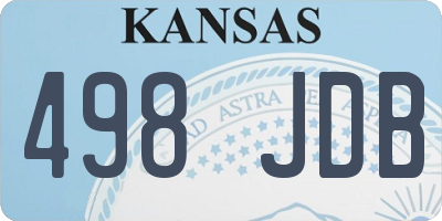 KS license plate 498JDB