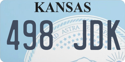 KS license plate 498JDK