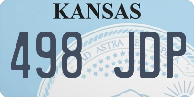 KS license plate 498JDP