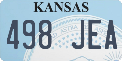 KS license plate 498JEA
