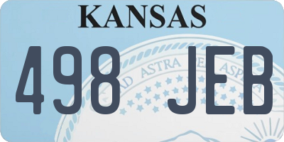KS license plate 498JEB