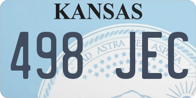 KS license plate 498JEC