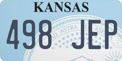 KS license plate 498JEP
