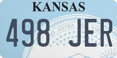 KS license plate 498JER