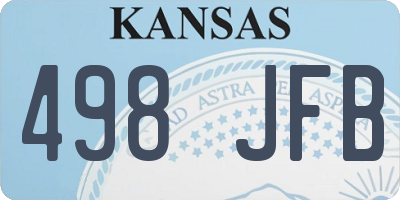 KS license plate 498JFB