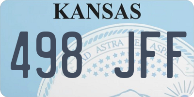 KS license plate 498JFF