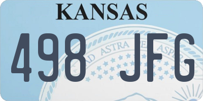 KS license plate 498JFG
