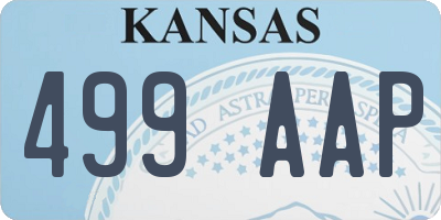 KS license plate 499AAP