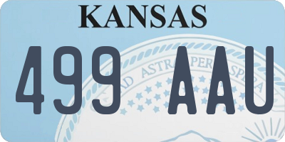 KS license plate 499AAU