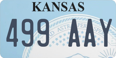 KS license plate 499AAY