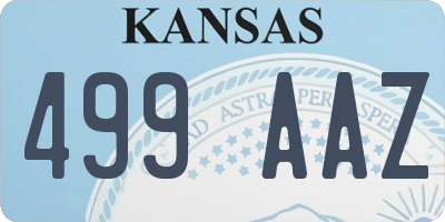 KS license plate 499AAZ