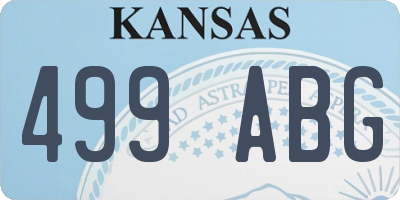 KS license plate 499ABG