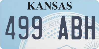 KS license plate 499ABH