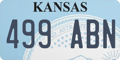 KS license plate 499ABN