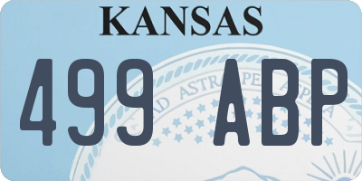 KS license plate 499ABP