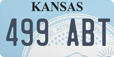 KS license plate 499ABT