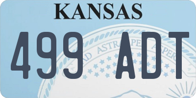 KS license plate 499ADT